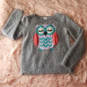 Fuzzy owl sweater